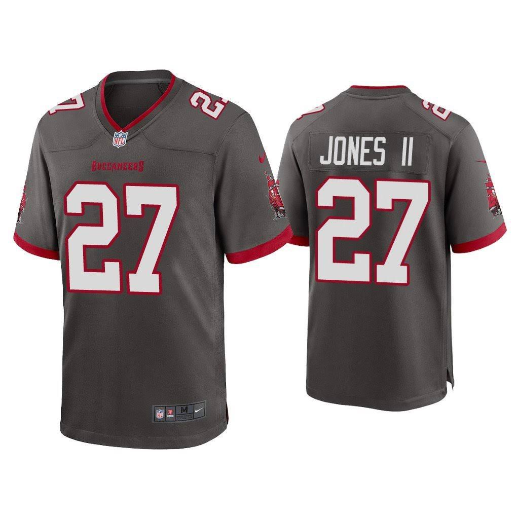 Men Tampa Bay Buccaneers 27 Ronald Jones II Nike Pewter Game NFL Jersey